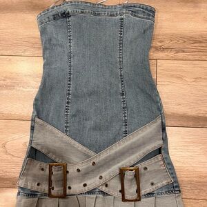 Windsor Denim Strapless Mini Dress